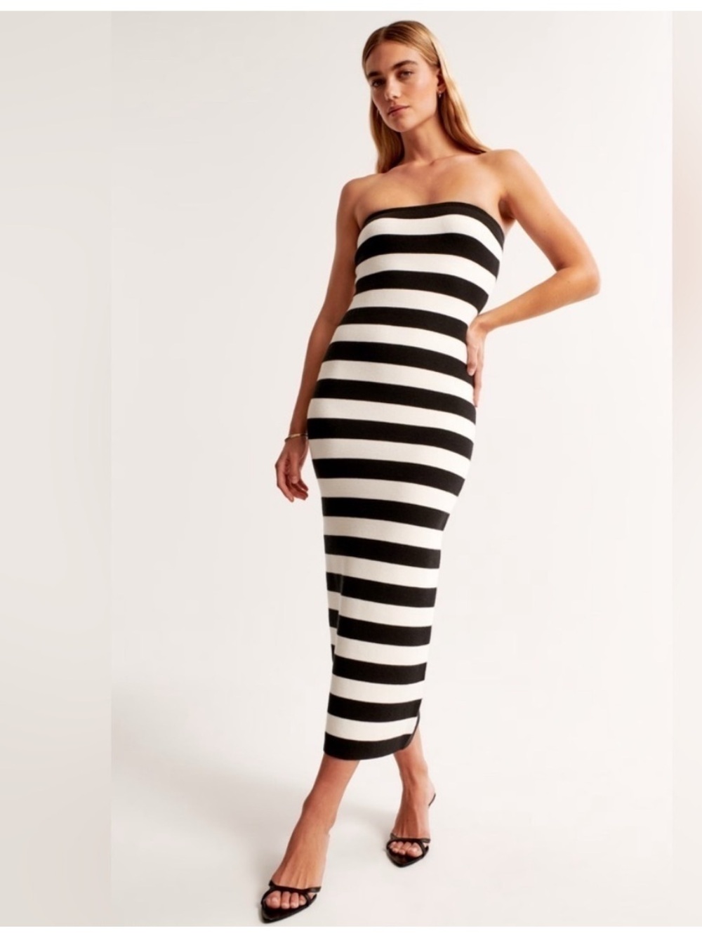 NWT Abercrombie & Fitch Strapless Midi Sweater Dress, Size M